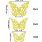 24PCS 3D Butterfly Wall Decals Stickers Removable Kids Room Decorations DIY