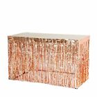 274cm x 74cm Metallic Foil Table Tutu Skirt Tinsel Fringe Party Wedding Birthday