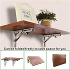 2PCS Stainless Steel Folding Table Bracket Shelf Bench Load Heavy Duty