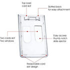 Hard Plastic Badge ID Card Holder Lanyard Business Work Pouch Double Side
