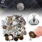 100 Sets Jeans Button Metal Tack Buttons Replacement Repair Craft SewingPants