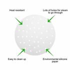 100Pcs 20cm Perforated Steamer Pad Non Stick liners air fryer Dim Sum Papers AUS