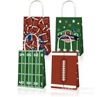 24X Rugby Themed Kraft Paper Tote Bags Durable 150g Kraft Paper for Sports Fans