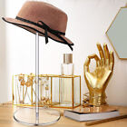 2PCS Acrylic Hat Pedestal Stand Wig Display Holder Storage Rack Caps Organizer