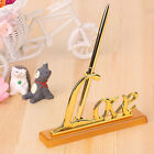 Wedding Signing Pen with Gold Plated Love Holder Party Pen Set Engagement Favors