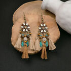 Chic Bohemian Dreamcatcher Tassel Earrings Geometric Design Women's Jewelry AU