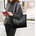 Women PU Leather Handbag Large Capacity Durable Shoulder Tote Bag W Side Pocket