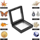 6pcs 3D Floating Coin Display Frame Holder Box Case W/ Black Stand Set 9x9cm AUS