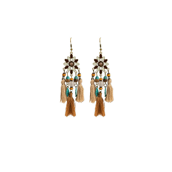 Chic Bohemian Dreamcatcher Tassel Earrings Geometric Design Women's Jewelry AU