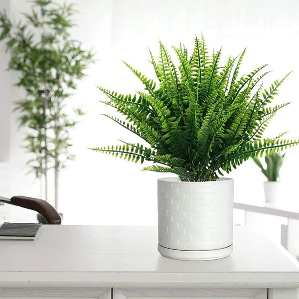 1-10x Artificial Boston Fern Leaf Home Artificial Plant Flower Garden Decoration