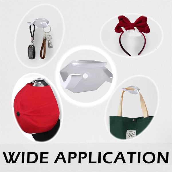 10/20X Self Adhesive Hat Rack Display Hooks Wall Door Baseball Cap Holder Hanger