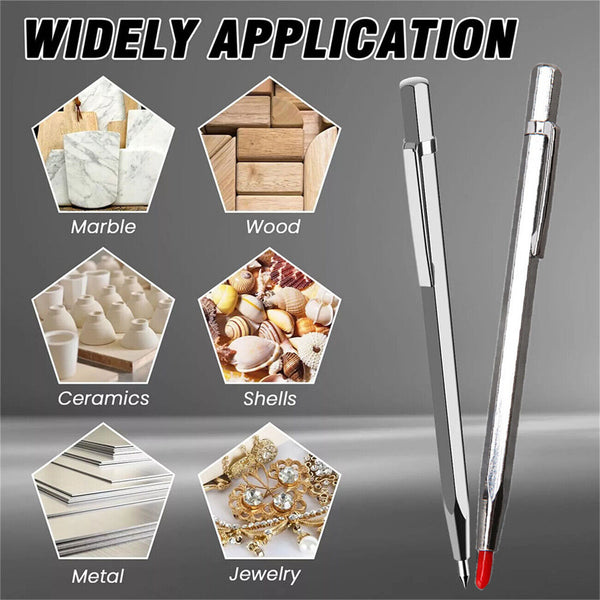 5PCS Engraving Pen Glass Metal Wood Engraver Scribe Tool Portable Pocket Diamond