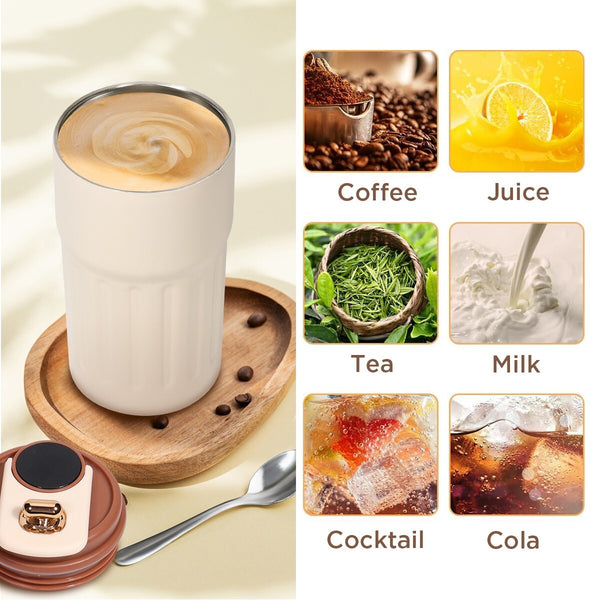 Smart Stainless Steel Mug Vacuum Thermos Tumbler Cup Leak-proof LED Display 15oz