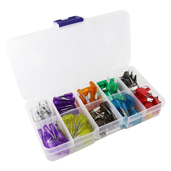 100x Standard Blade Auto Car Assorted Fuses Assortment Kit Sets 2A-35A With Box