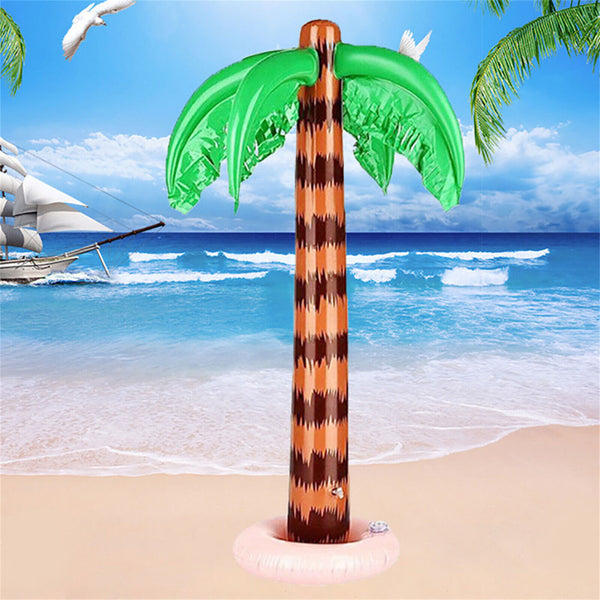 4PCS 90cm Inflatable Blow Up Palm Tree Hawaiian Luau Pool Beach Party Decoration
