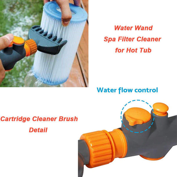 Handheld Water Wand Swimming Pool Filter Cartridge Cleaner Brush Remove Dirty