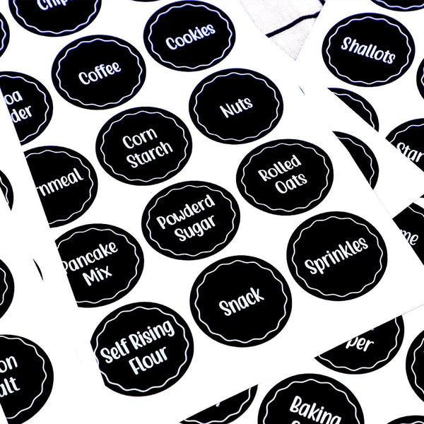 144pcs Spice Herb Storage Jar Labels Pantry Stickers Decals High Quality Durable