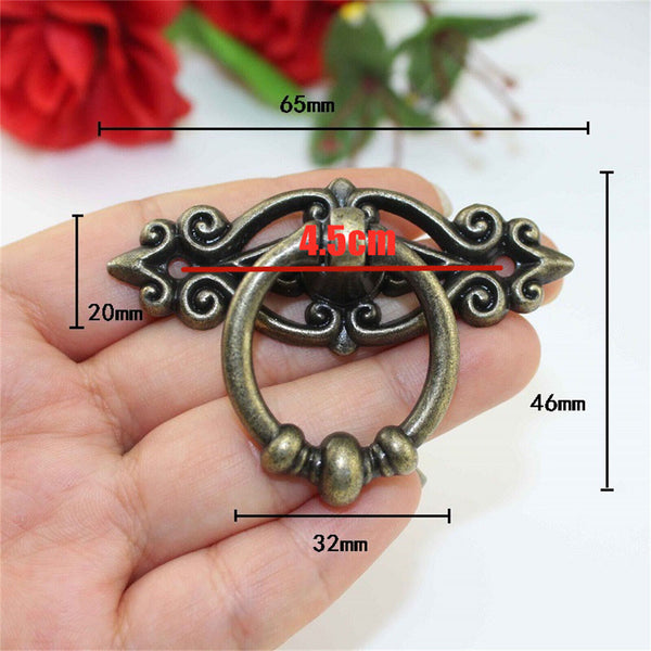 5PCS Vintage Handles Cabinet Drawer Cupboard Door Iron Pulls Knobs Hardware AUS