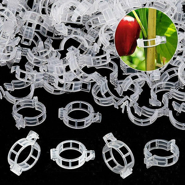 200PCS Tomato Greenhouse Ties Veggie Plant Support Clips Garden trellis Stake AU