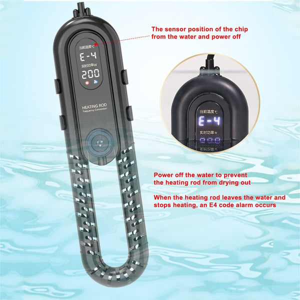 Automatic Fish Tank Heater – Constant Temperature Aquarium Heating Rod