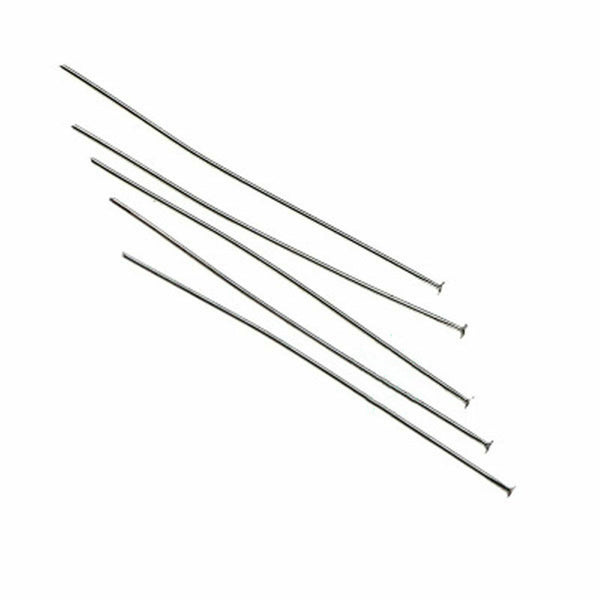 1000pcs Bright Silver Tone Straight Head Pins 50mm Long Jewellery Making Earring
