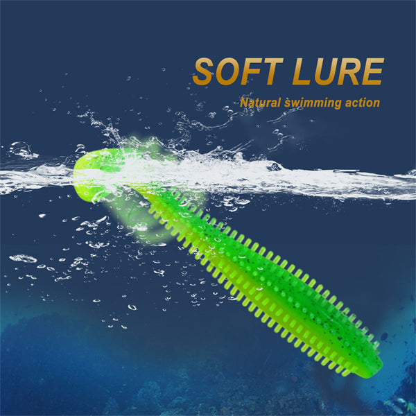 100 Soft Plastic Fishing Lure Tackle 50mm Paddle Tail Grub Worm bream lures Bass