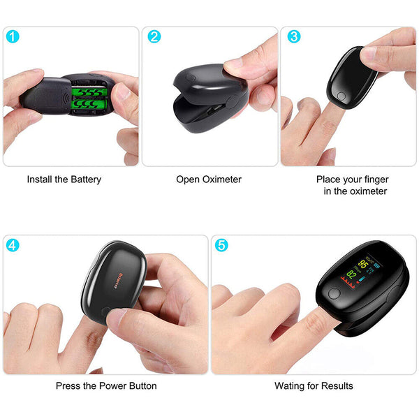 Rate Professional Pulse Finger Oxygen Blood Heart Saturation Monitor Oximeter