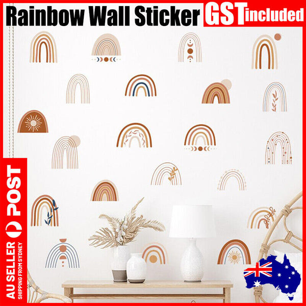 21 Boho Rainbows Removable Wall Decals Stickers Nursery Kids Bedroom AU SELLER