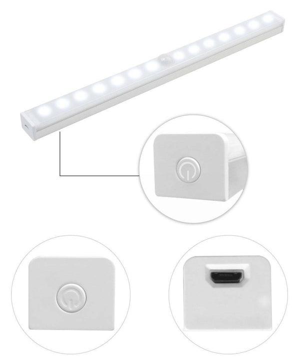 3PCS LED Motion Sensor Under Closet Light Night Light Wireless Magnetic Strip AU
