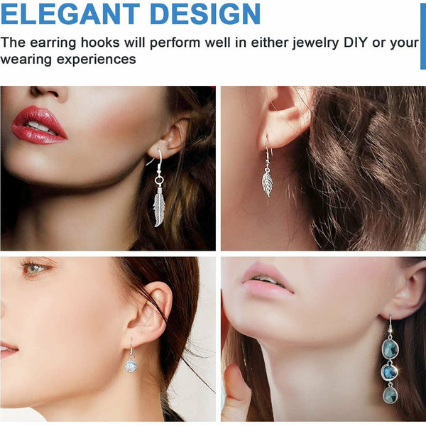 120pcs Earring Findings Clasps Hooks Fittings Ear Wire Jewelry Making Accessorie
