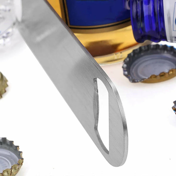Bottle Opener Stainless Steel Flat Bar Blade Cap Remover Can Beer Drink