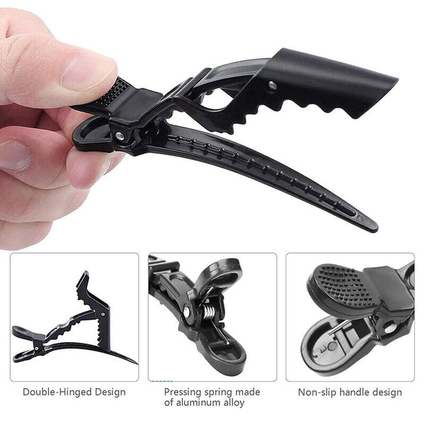 50x Crocodile Hair Clips Salon Hairdressing Tool Matte Section Claw Clamp AU