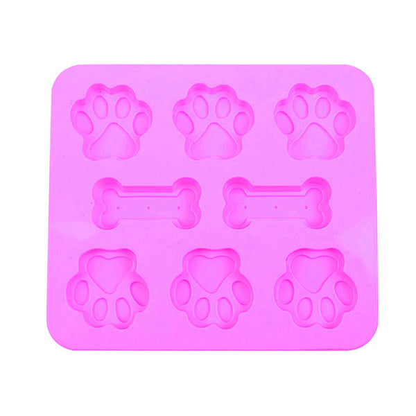 Reusable Silicone Dog Paw And Bone Cake Chocolate Mold Cookie Baking Mould Tools