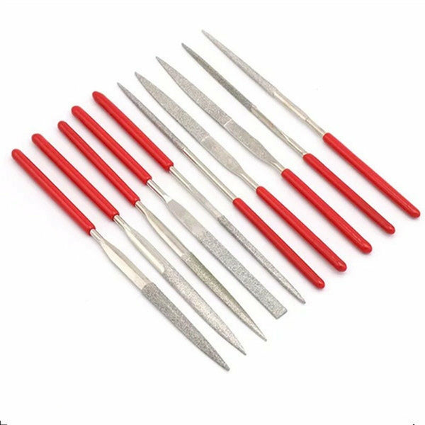 10PCS Woodwork Jewelers Ceramic Diamond Needle Files Set Guitar Repair Tools AU