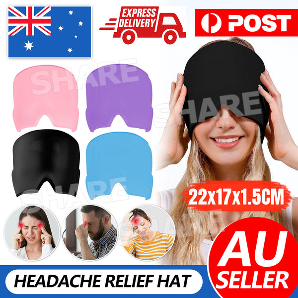 Migraine Relief Hat Cold Therapy Headache Pain Relief Cap Reusable Ice Pack