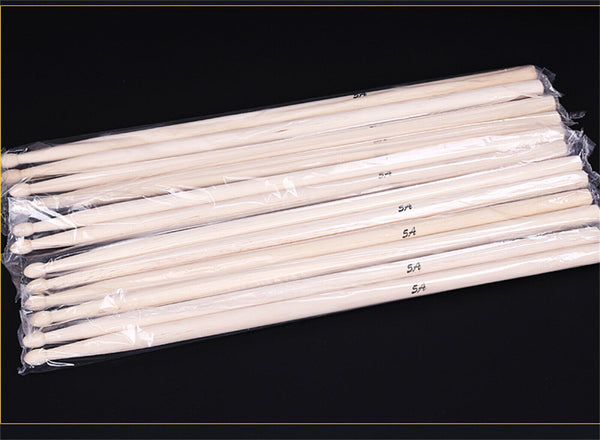 10Pair 5A Maple Wood Lightweight Endearing Music Oval Tip Drumsticks Drum Sticks