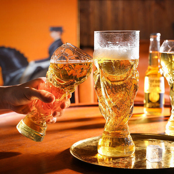 450ml Beer Glass Football Soccer Mug Hercules 2022 FIFA Qatar World Cup Shape