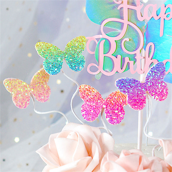 Butterfly Cake Topper Cake Decoration Cake Topper Stick Pack Love Heart AU Stock