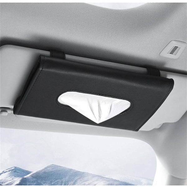 1PC Car Tissue Box Visor Napkin Holder Paper Towel Sun Visor Napkin Holder Black