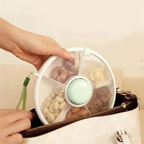 Rotating Snack Container Kids Snack Spinner Storage Box with Lid