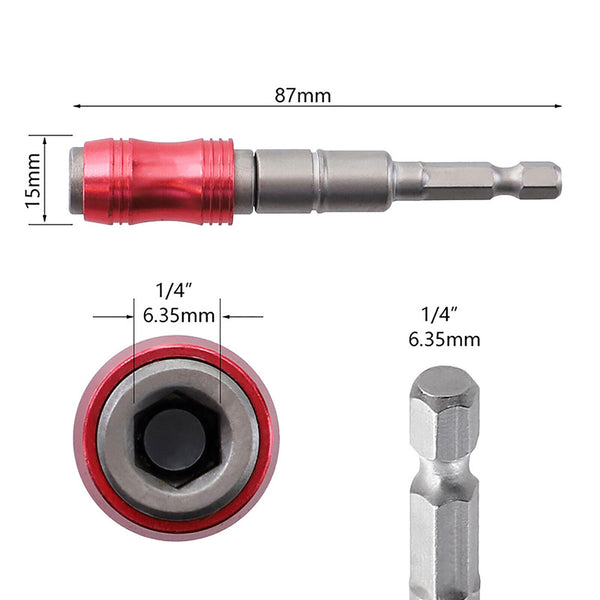Magnetic Pivot Drill Bits Holder 6.35mm Impact Pivoting Swivel Screw Drill