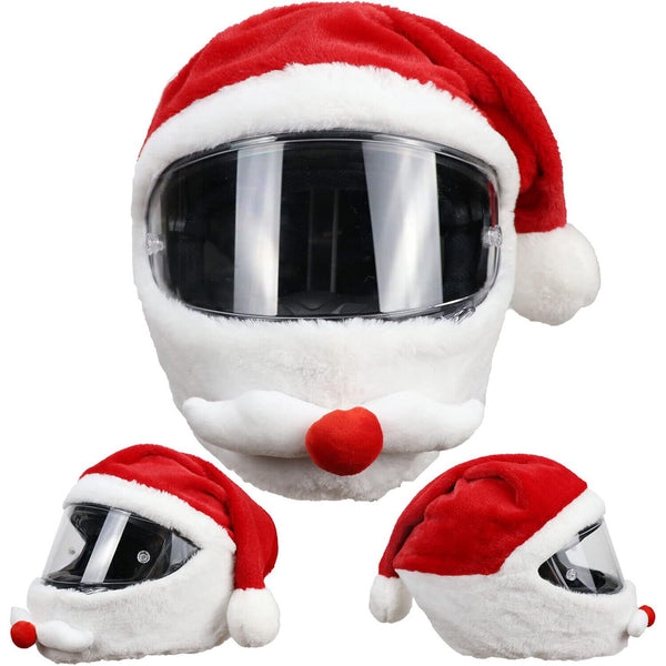 Christmas Helmet Cover For Motorcycle Motorbike Helmet Case Santa Claus hat