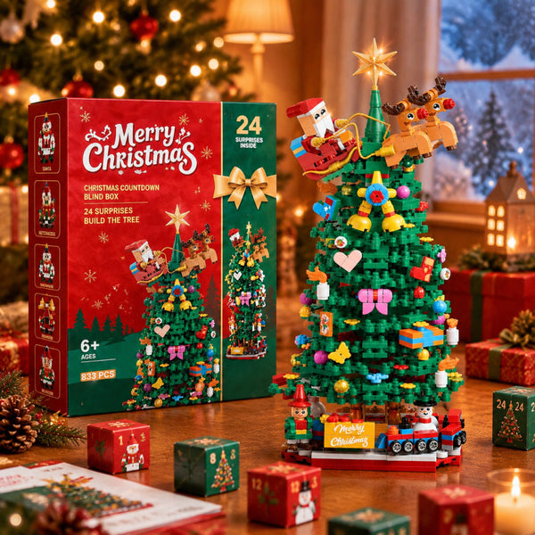 24PCS Advent Calendar 2026 Christmas Tree Building Set Boxes Countdown Block AU