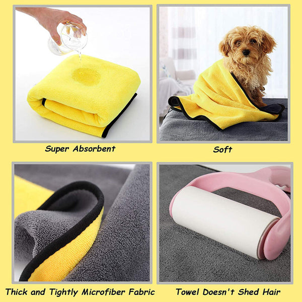 5PCS 60x30cm Pet Drying Towel Ultra-absorbent Water Dog Bath Microfiber Clean AU