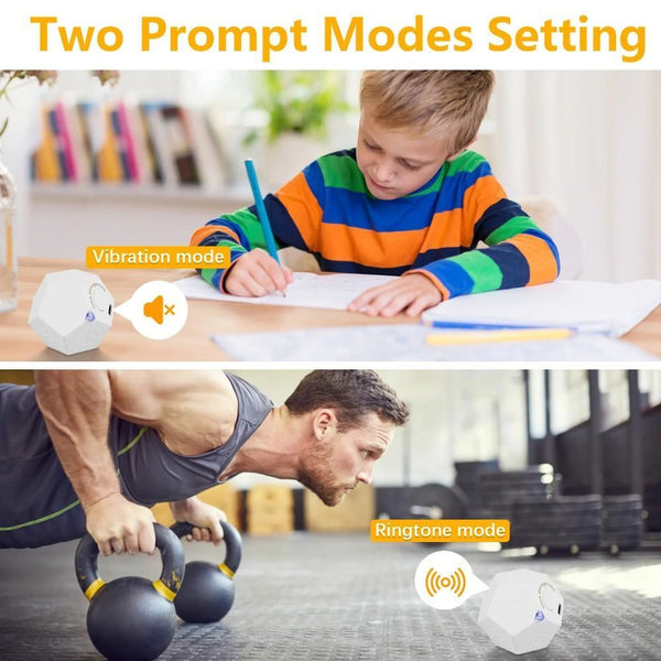 Cube Timer 450mAh Rechargeable Mini Time Management Cube Dodecagon Time Ball