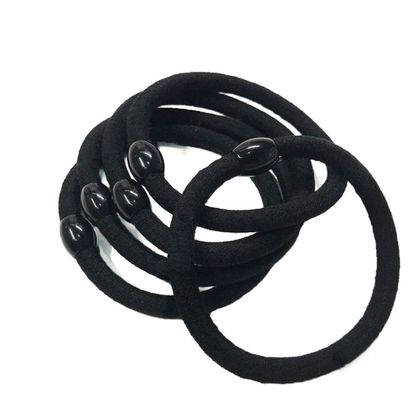 100 Thick Black Elastic Stretch Hair Ties Bands Rope Ponytail Women Girls School
