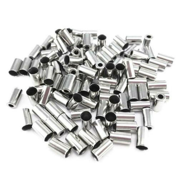 100pcs 5mm Housing End Caps Bike Ferrules Ferrule Brake Cable Metal Bicycle AU