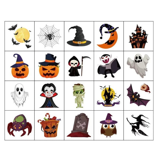 Temporary tattoo party favours for trick or treat bags