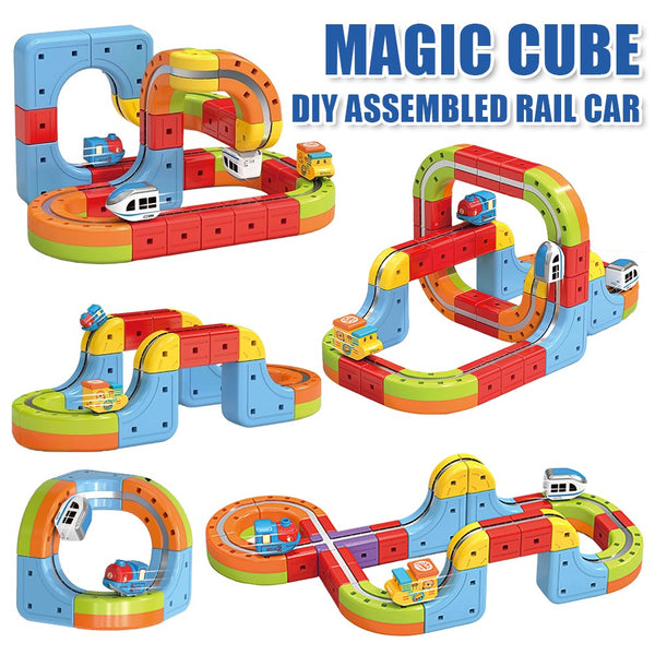Electric Train Set Flexible Magnetic Car Kids Gift Xmas Race Track Building Toy