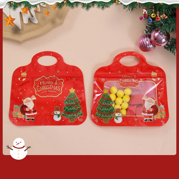 10/20/30PCS Festive Self-Seal Treat Bags, Self Sealing Christmas Treat Bags OD